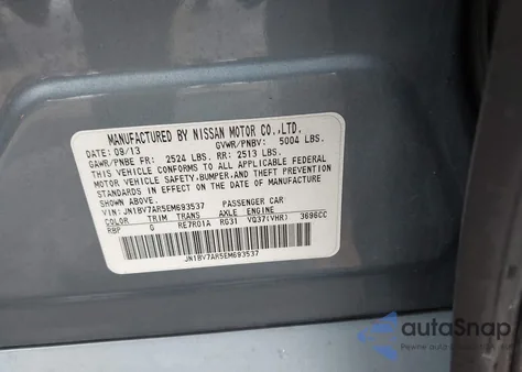 2014 Infiniti Q50 Sport z USA, uszkodzony, nr VIN JN1BV7AR5EM693537